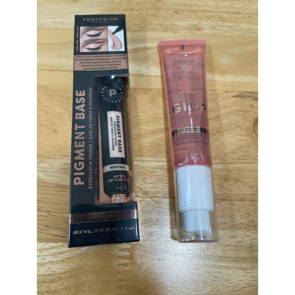 Profusion Cosmetics Primer Duo Set Eyeshadow Base Neutral + Dewy Grip